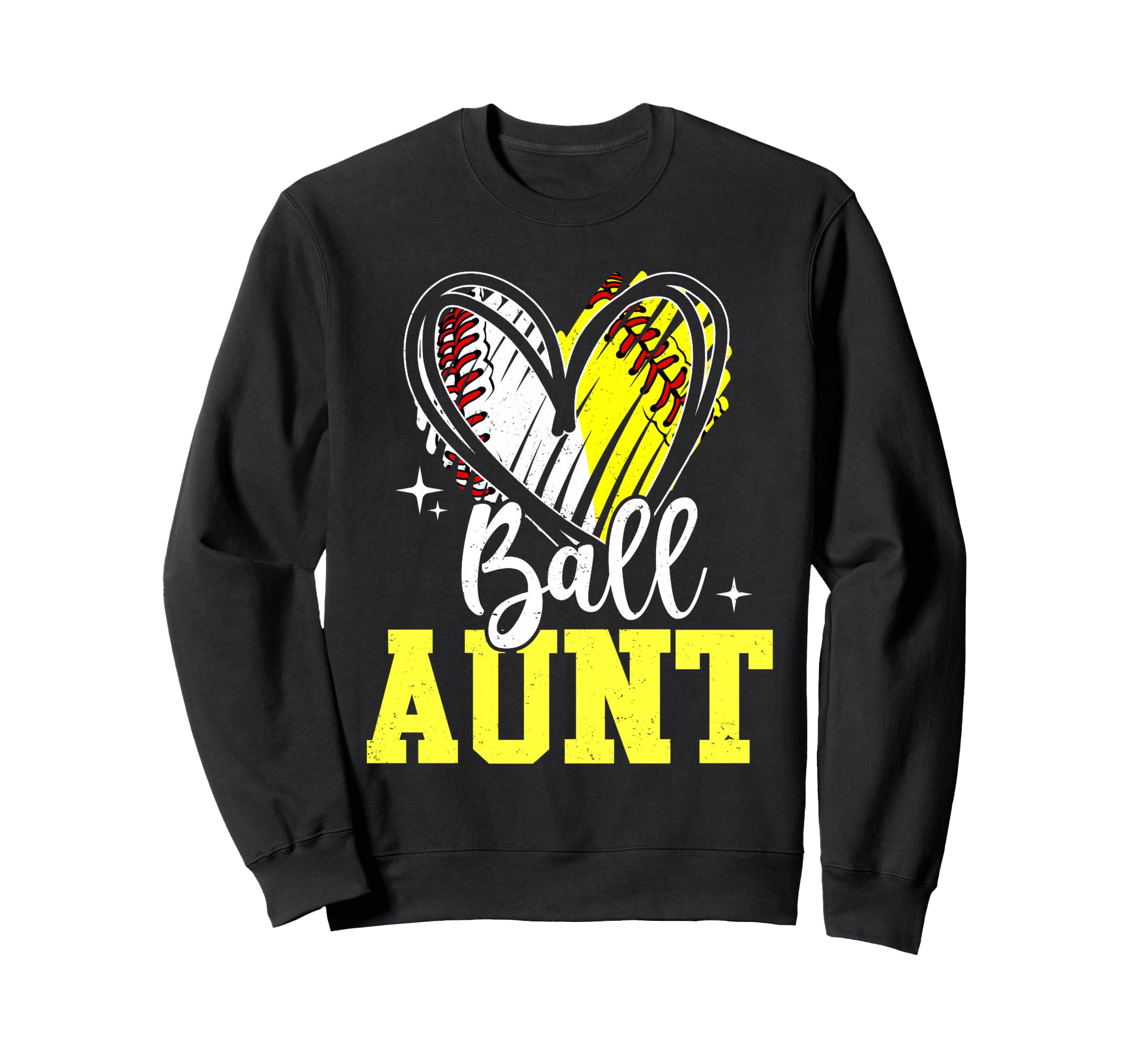 Ball Aunt Softball Baseball Aunt Sweatshirt - Trendy Graphic for Adults - T-Shirt, Sweatshirt, Hoodie