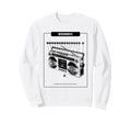 Boombox Cassette Tape Recorder Sweatshirt - Aesthetic Graphic Men Women - T-Shirt, Sweatshirt, Hoodie