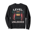 Level 50 Unlocked Video Game 50Th Sweatshirt - Minimalist Print Men Women - T-Shirt, Sweatshirt, Hoodie