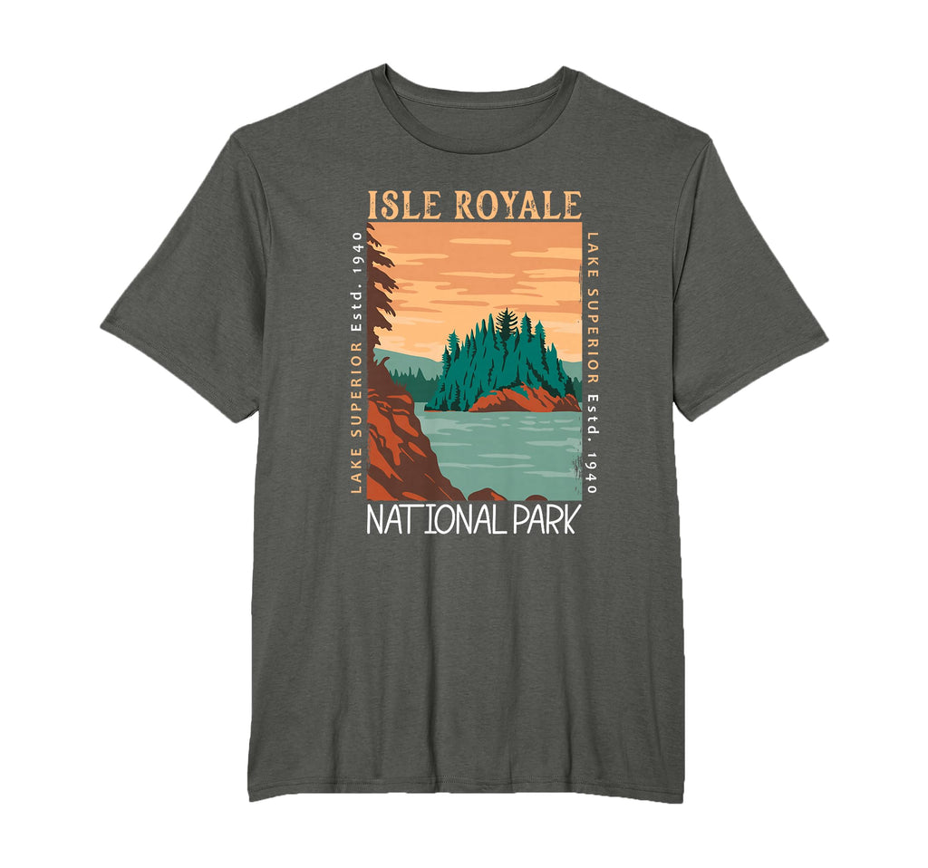 Isle Royale National Park Lake T-Shirt - Custom Art Print for Adults - T-Shirt, Sweatshirt, Hoodie