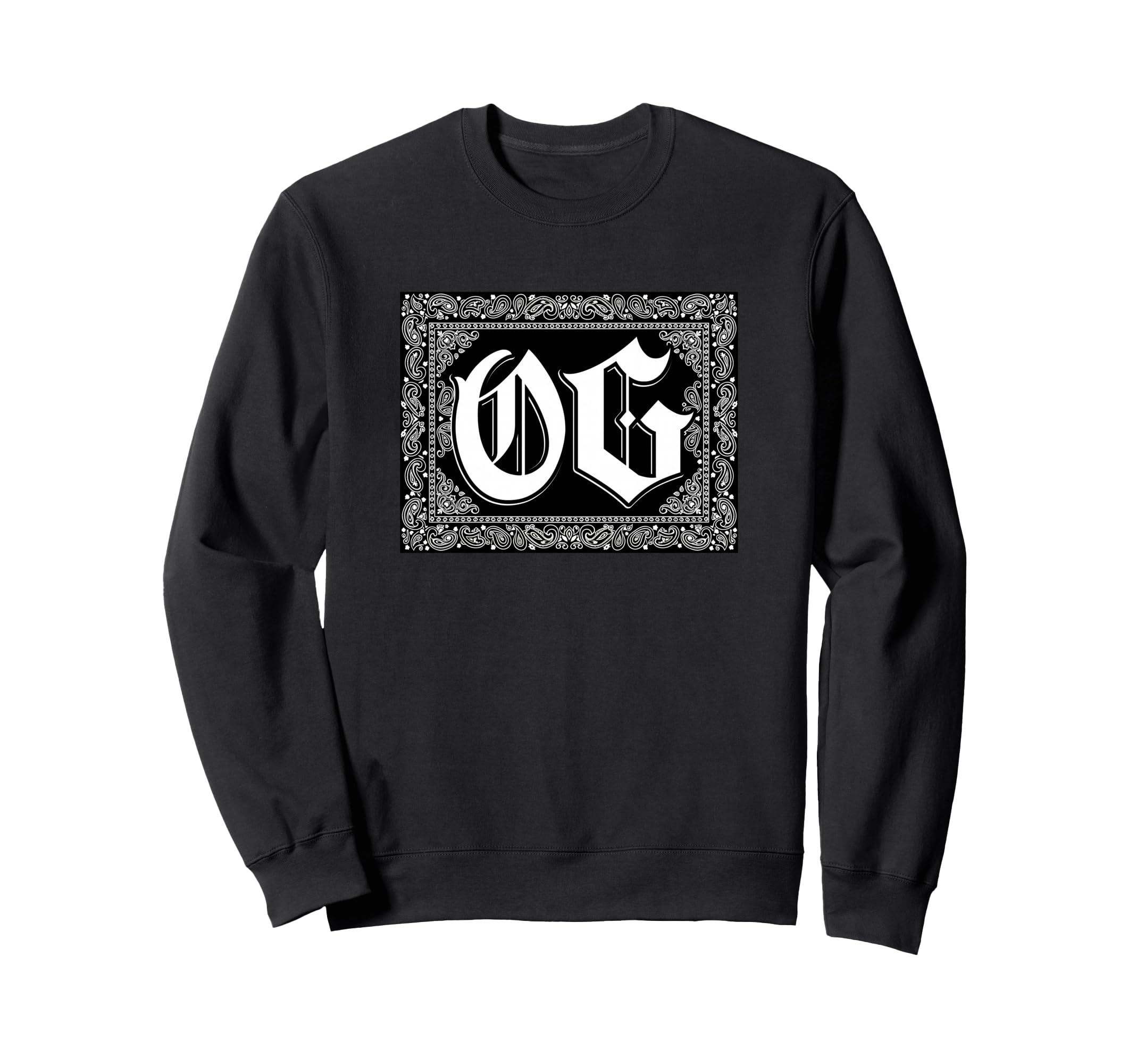 Og Bandana Black Original Gangster Sweatshirt - Custom Art Print Unisex - T-Shirt, Sweatshirt, Hoodie