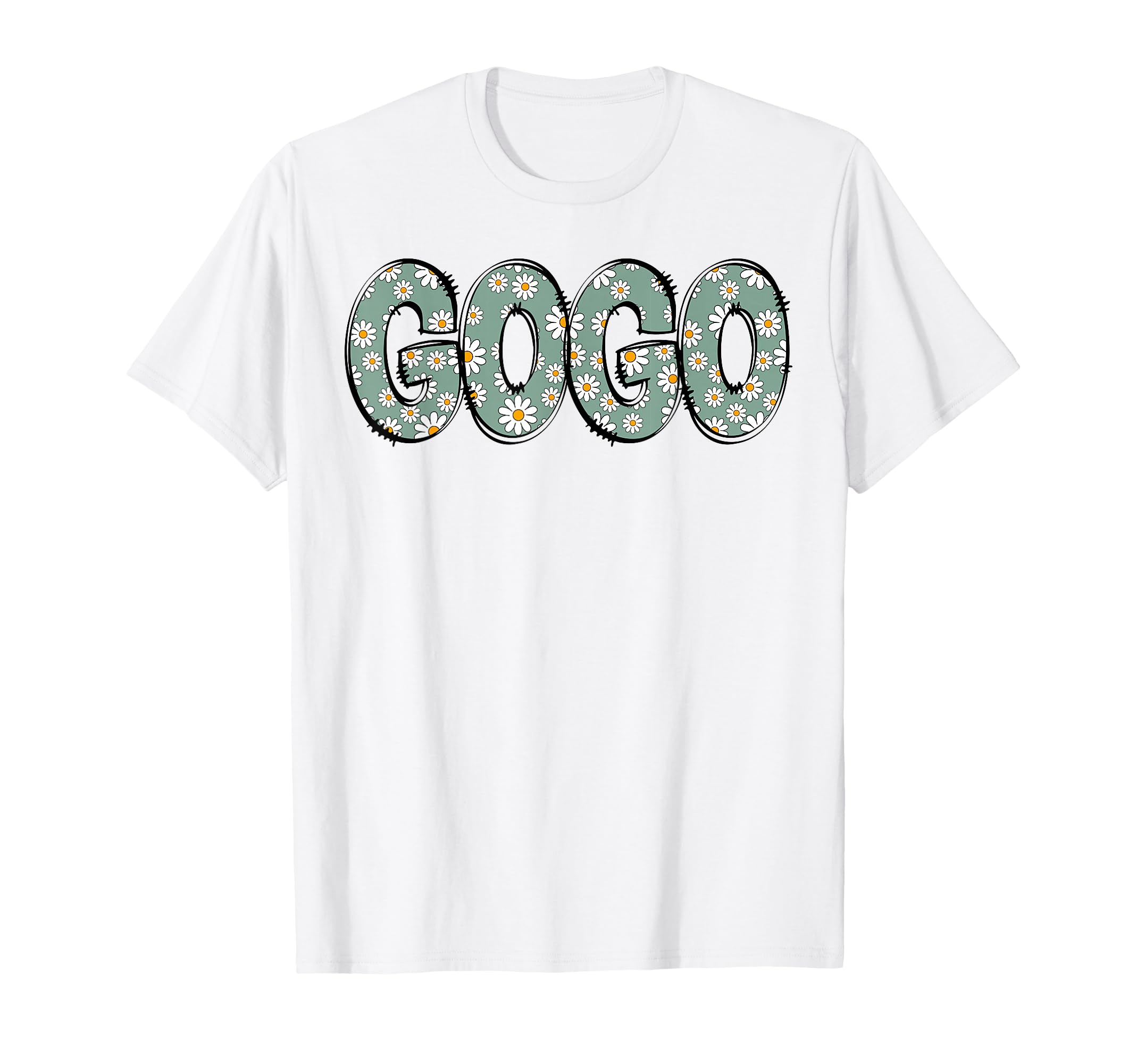 Gogo Colorful Flowers Groovy Daisy Flower T-Shirt - Trendy Graphic Unisex - T-Shirt, Sweatshirt, Hoodie