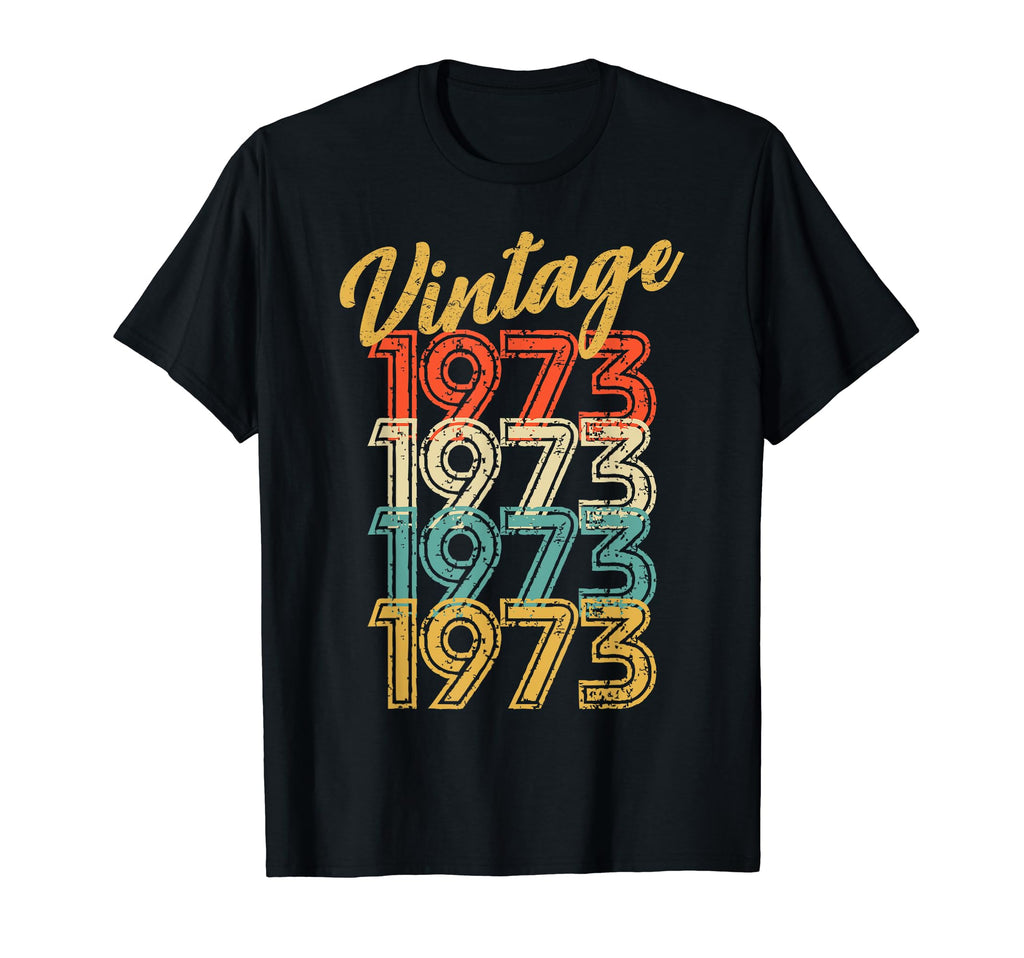 1973 Distressed 80S 46Th Birthday 46 T-Shirt - Custom Art Print Men Women - T-Shirt, Sweatshirt, Hoodie