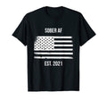 Us American Flag Distressed Sober Af T-Shirt - Casual Everyday Wear Unisex - T-Shirt, Sweatshirt, Hoodie