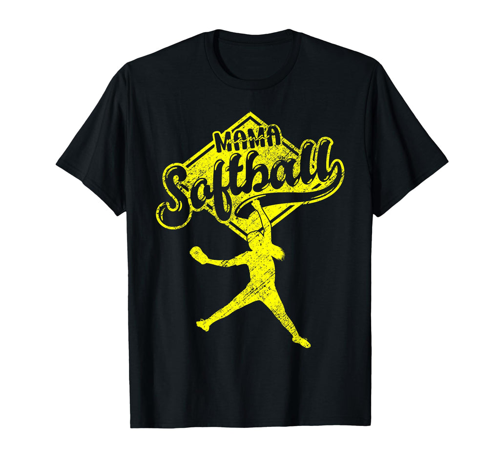 Mama Mommy Mom Softball Baseball Mothers T-Shirt - Minimalist Print Unisex - T-Shirt, Sweatshirt, Hoodie