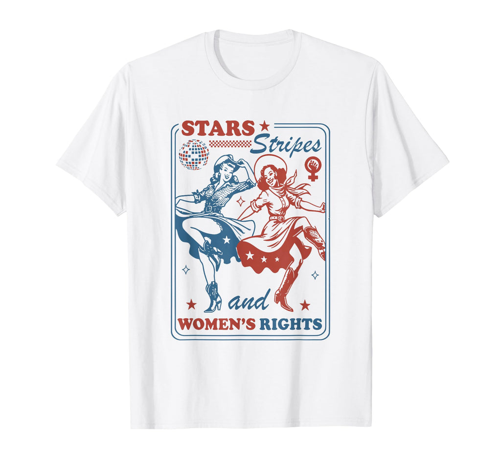 Stars Stripes Equal Rights 4Th July Groovy T-Shirt - Graphic Print Unisex - T-Shirt, Sweatshirt, Hoodie