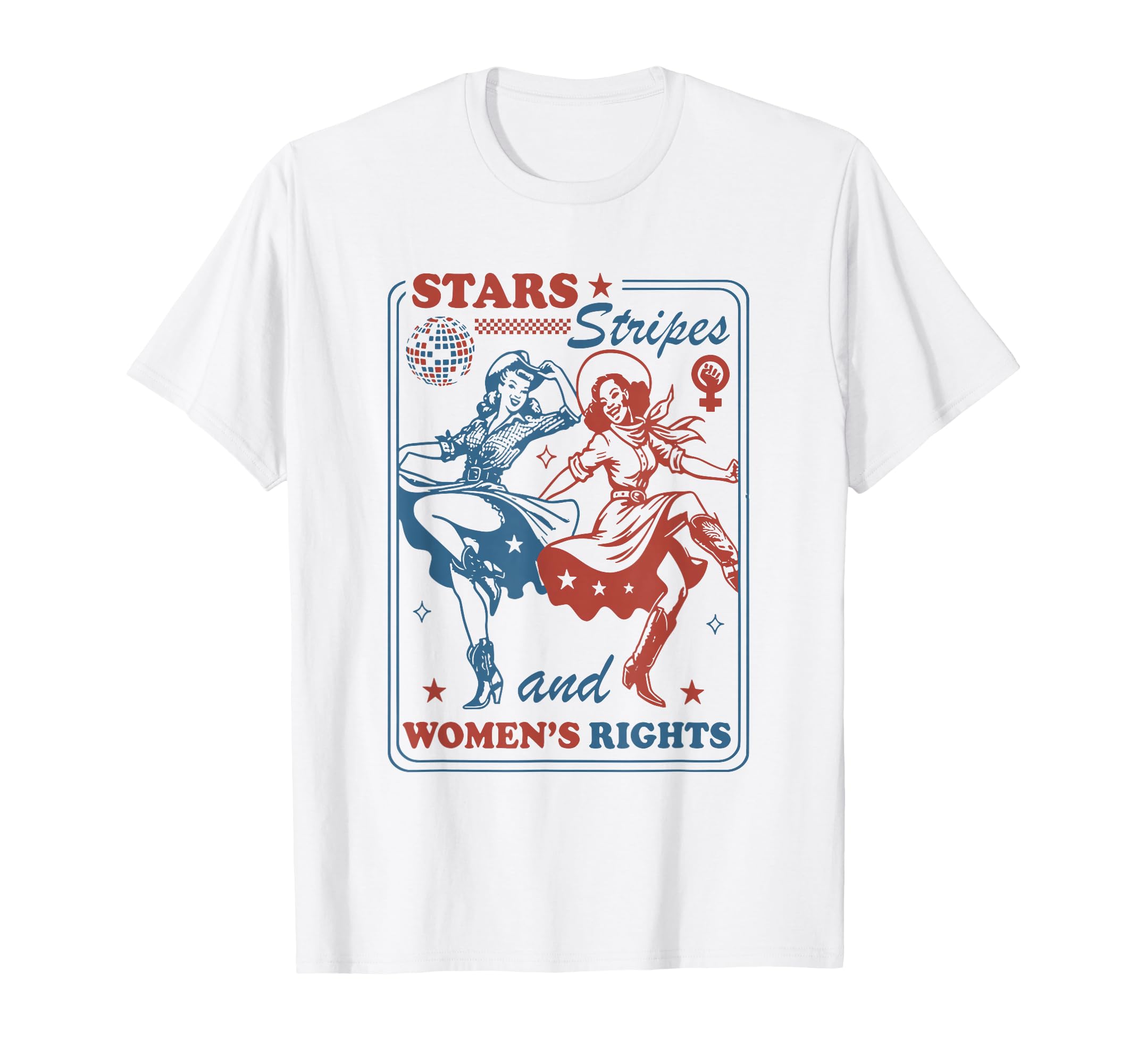 Stars Stripes Equal Rights 4Th July Groovy T-Shirt - Graphic Print Unisex - T-Shirt, Sweatshirt, Hoodie