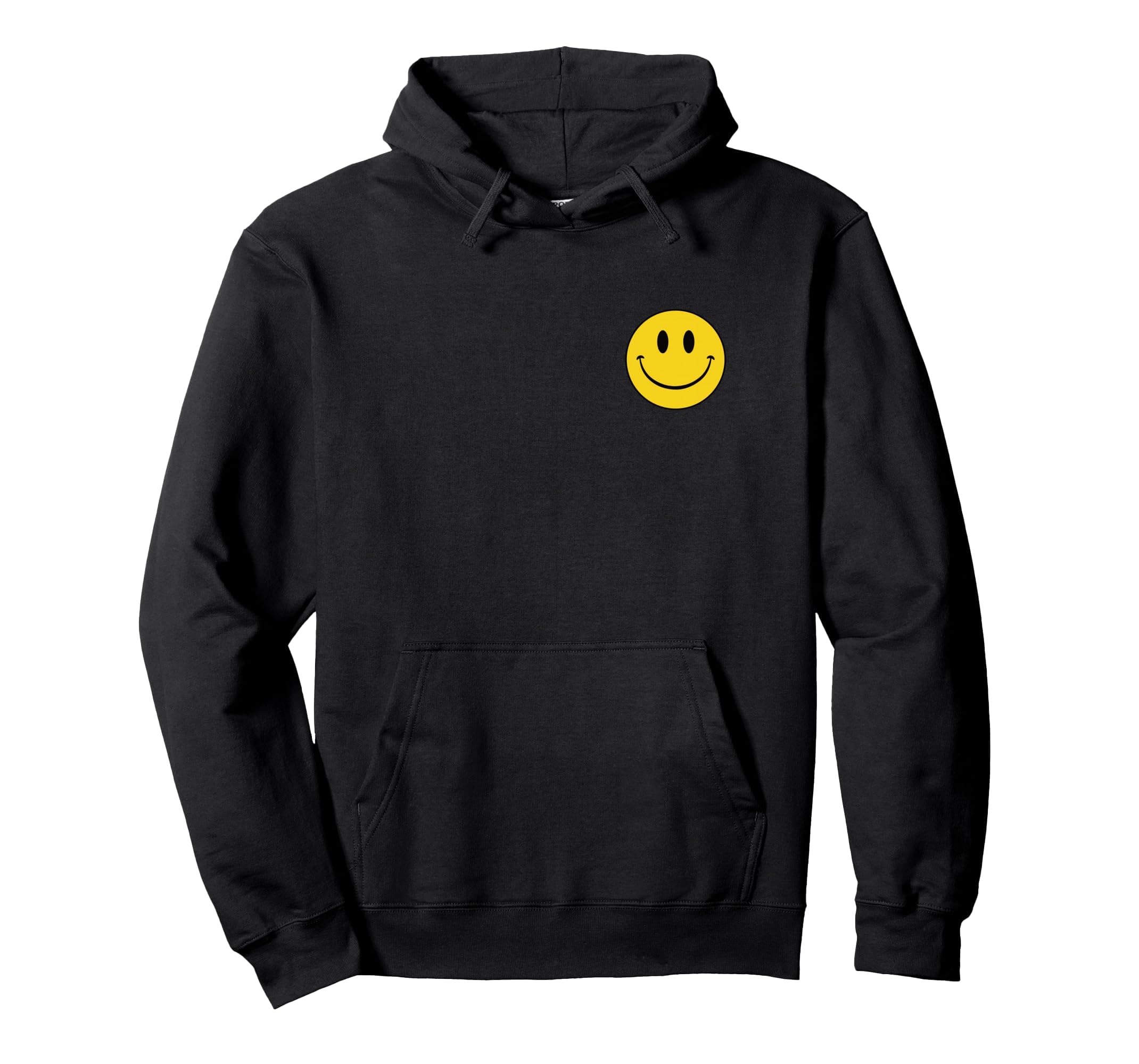 70S Yellow Smile Face Happy Peace Hoodie - Aesthetic Graphic Unisex - T-Shirt, Sweatshirt, Hoodie