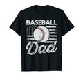 Baseball Dad Usa American Flag Fathers T-Shirt - Fun Novelty Design Unisex - T-Shirt, Sweatshirt, Hoodie