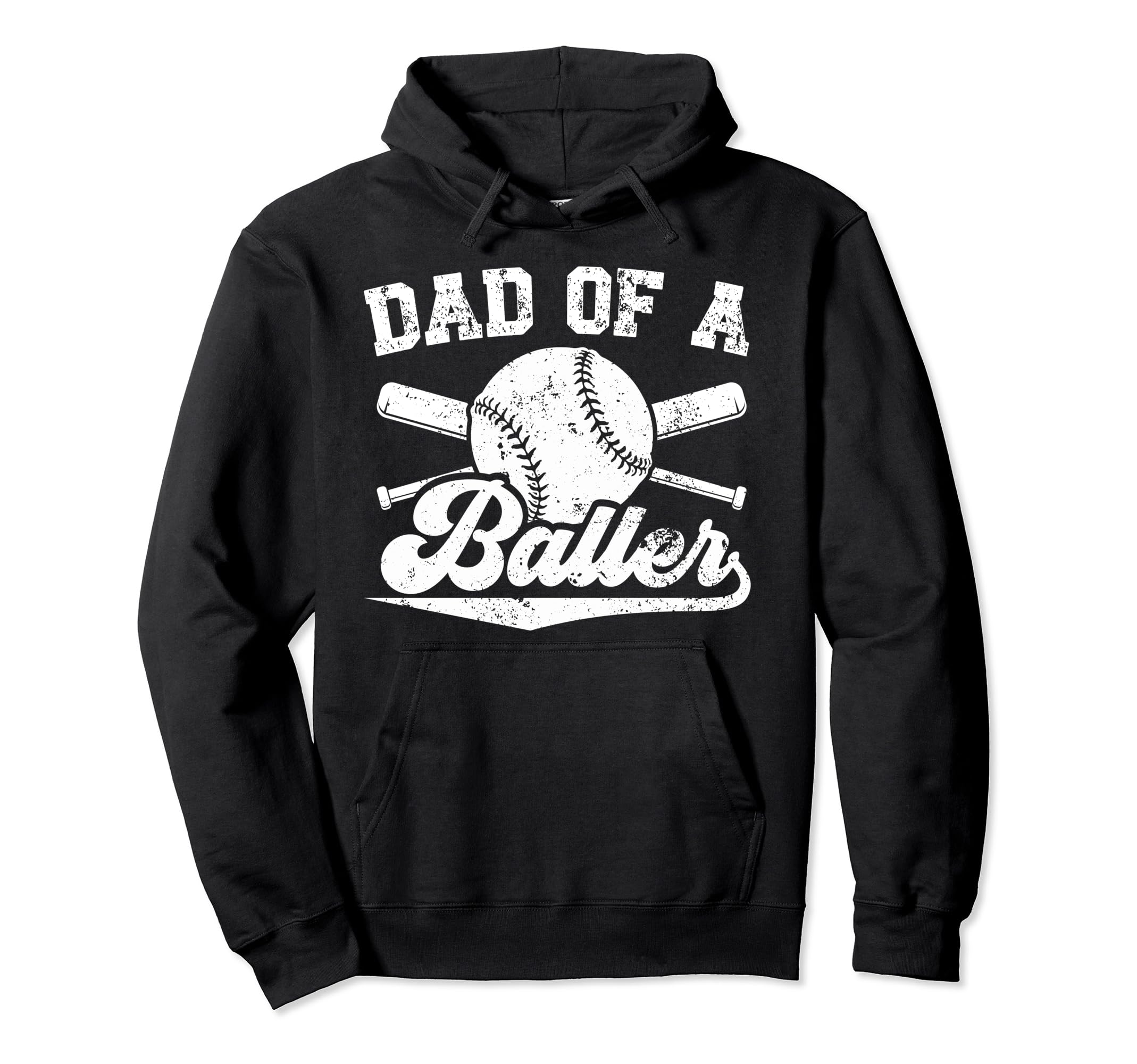 Dad Baller Baseball Dad Baseball Player Hoodie - Graphic Print Men Women - T-Shirt, Sweatshirt, Hoodie