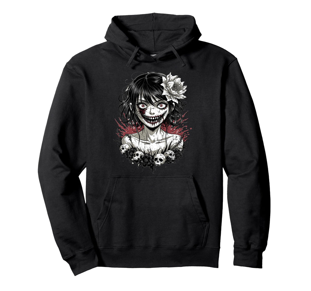 Japanese Goth Hannya Oni Mask Japan Hoodie - Trendy Graphic for Adults - T-Shirt, Sweatshirt, Hoodie
