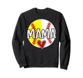 Baseball Softball Mama Proud Softball Sweatshirt - Unique Graphic Unisex - T-Shirt, Sweatshirt, Hoodie