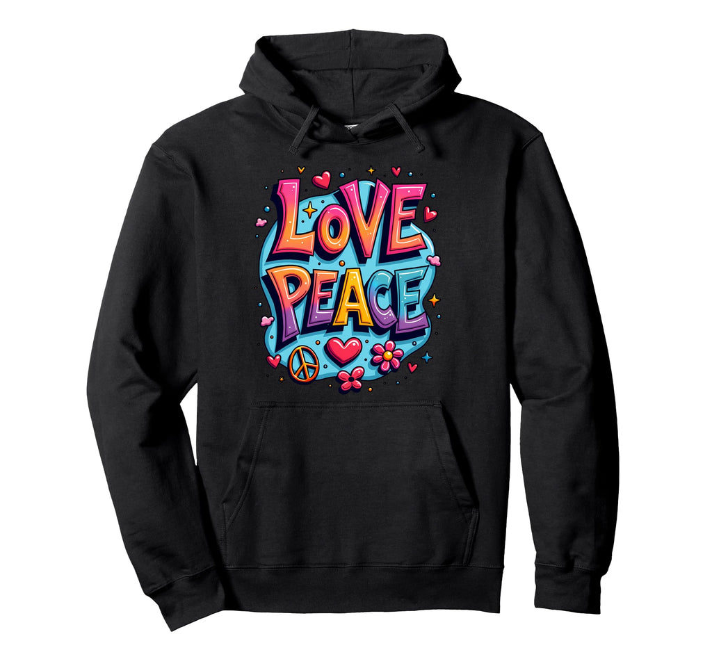 60S 70S Flower Power Groovy Love Peace Hoodie - Graphic Print for Adults - T-Shirt, Sweatshirt, Hoodie