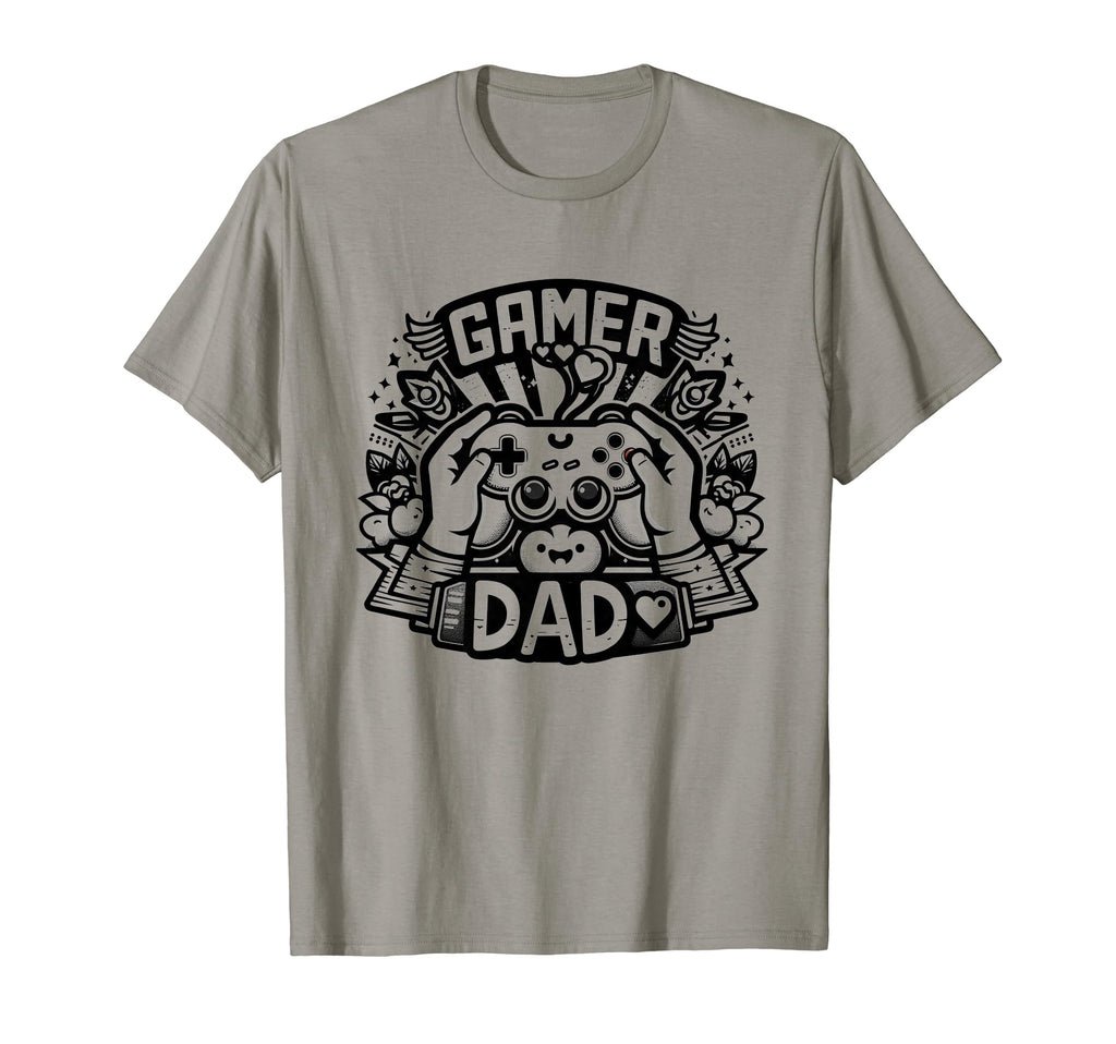 Gamer Dad Game Controller Gaming T-Shirt - Custom Art Print Men Women - T-Shirt, Sweatshirt, Hoodie