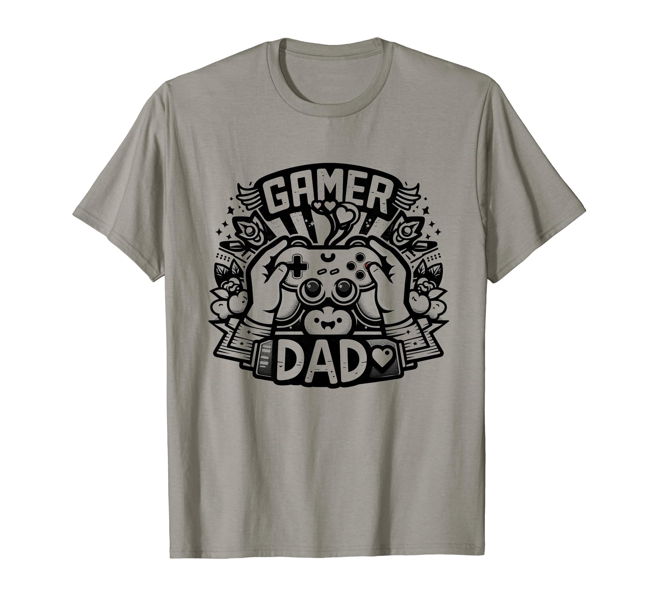 Gamer Dad Game Controller Gaming T-Shirt - Custom Art Print Men Women - T-Shirt, Sweatshirt, Hoodie