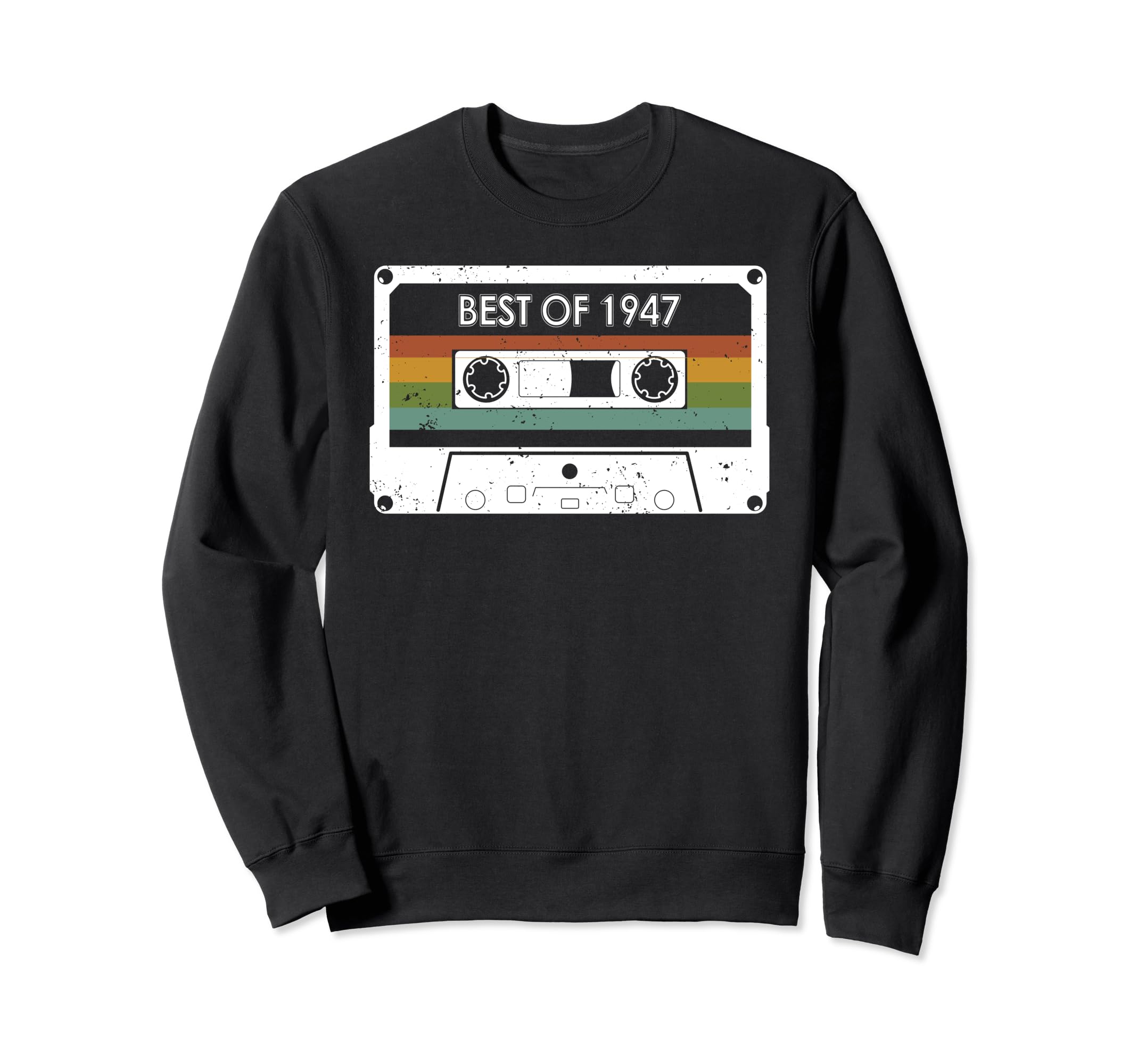 Best 1947 77Th Birthday Cassette Sweatshirt - Custom Art Print for Adults - T-Shirt, Sweatshirt, Hoodie