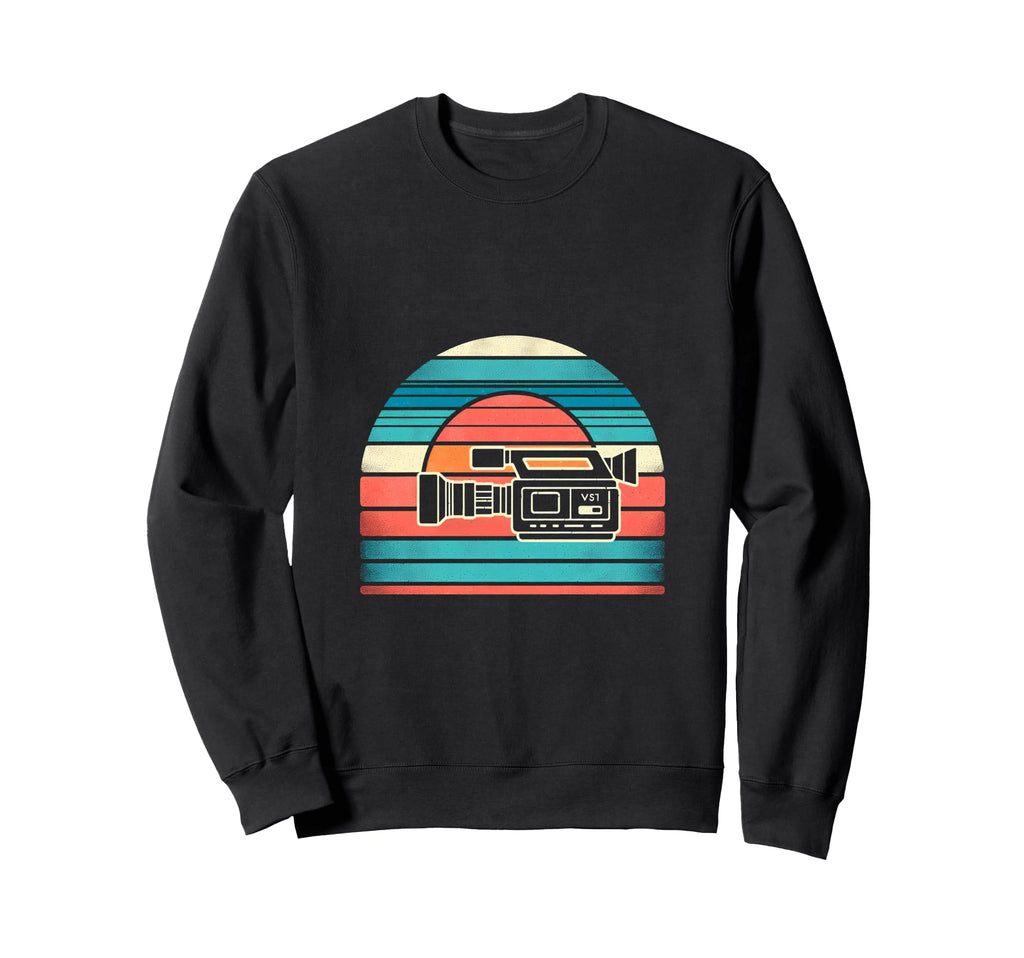 Video Camera Sunset T-Shirt - Trendy Graphic for Adults - T-Shirt, Sweatshirt, Hoodie