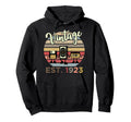 99Th Birthday 99 Years Old Est 1923 Hoodie - Streetwear Style for Adults - T-Shirt, Sweatshirt, Hoodie