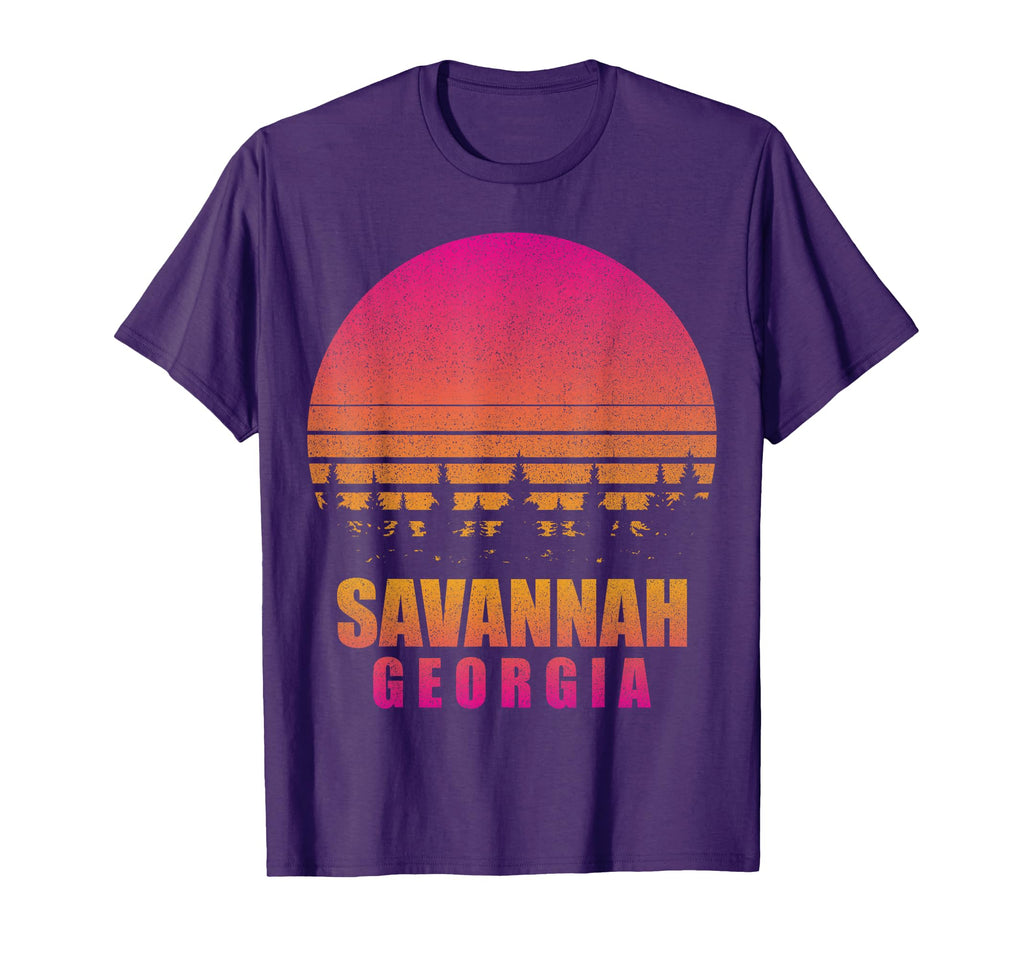 Savannah Georgia Ga 70S 80S Souvenir T-Shirt - Minimalist Print Men Women - T-Shirt, Sweatshirt, Hoodie