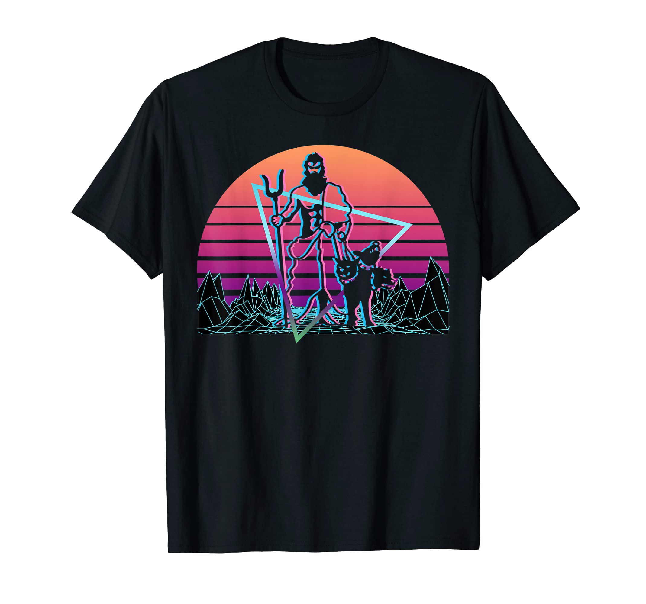 Hades Greek God Underworld Vaporwave T-Shirt - Custom Art Print for Adults - T-Shirt, Sweatshirt, Hoodie