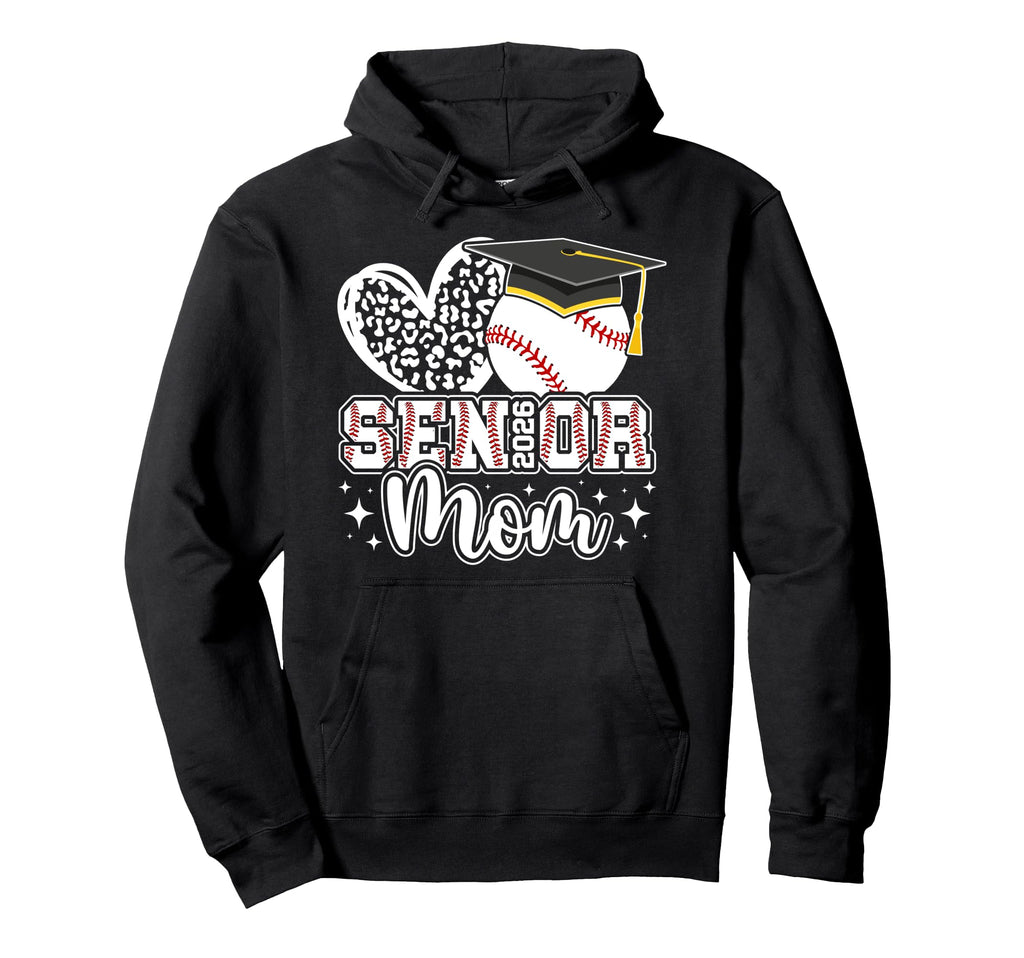 Baseball Senior Mom 2026 Baseball Hoodie - Aesthetic Graphic Men Women - T-Shirt, Sweatshirt, Hoodie