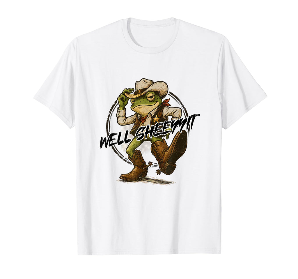 Well Sheeyit Cowboy Frog Funny T-Shirt - Custom Art Print for Adults - T-Shirt, Sweatshirt, Hoodie