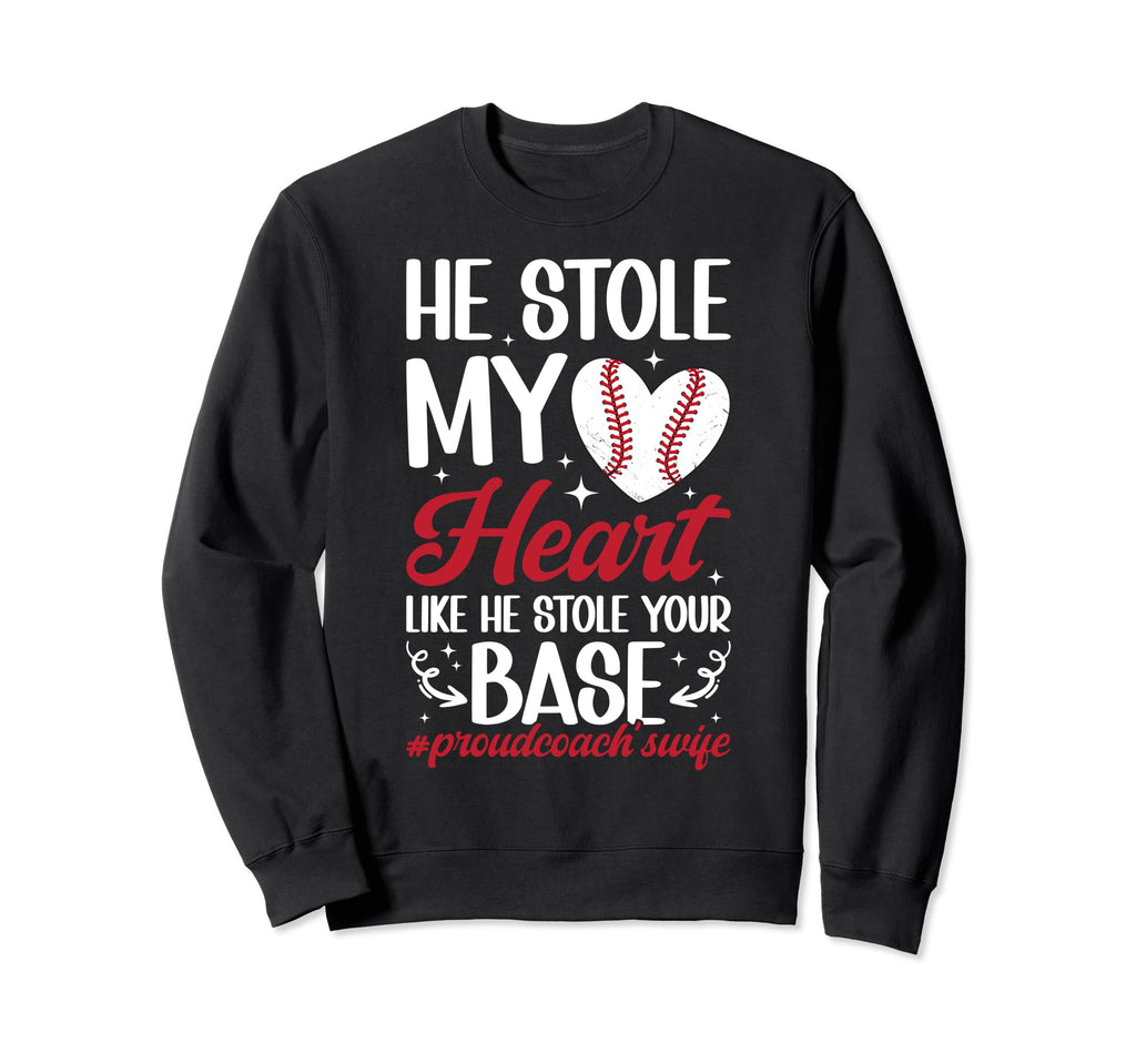 Proud Baseball Coachs Wife Baseball Sweatshirt - Novelty Apparel Men Women - T-Shirt, Sweatshirt, Hoodie