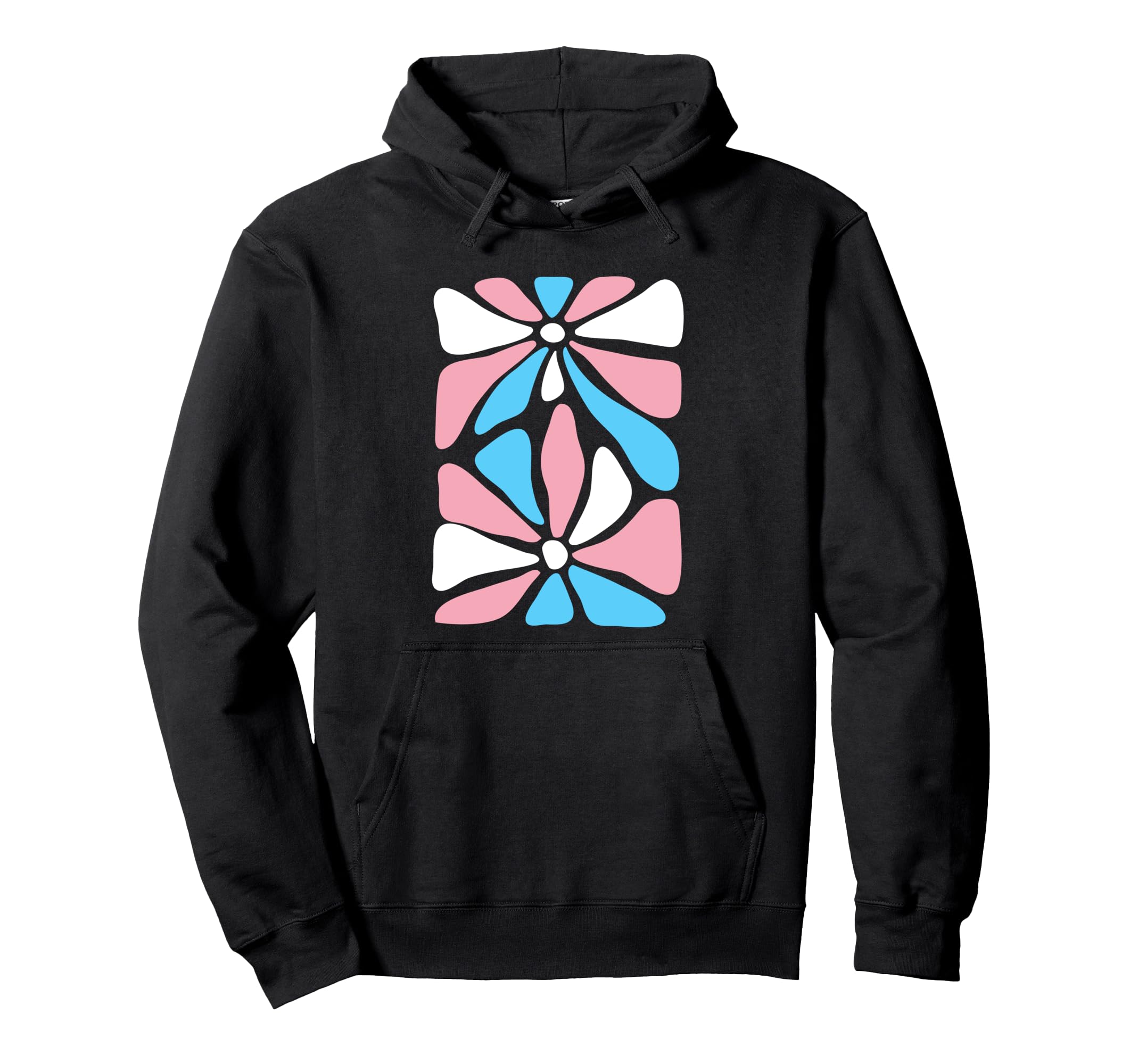 Trans Pride Flower Lgbtq Support Hoodie - Aesthetic Graphic for Adults - T-Shirt, Sweatshirt, Hoodie