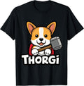 Thorgi Welsh Corgi Superhero Pun Gag - Adult & Kids T-Shirts, Sweatshirts & Hoodies apparel design preview 1