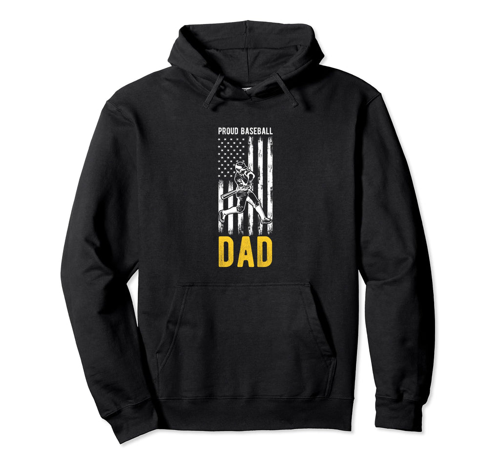 Proud Baseball Dad Family Team Coach Hoodie - Novelty Apparel Unisex - T-Shirt, Sweatshirt, Hoodie