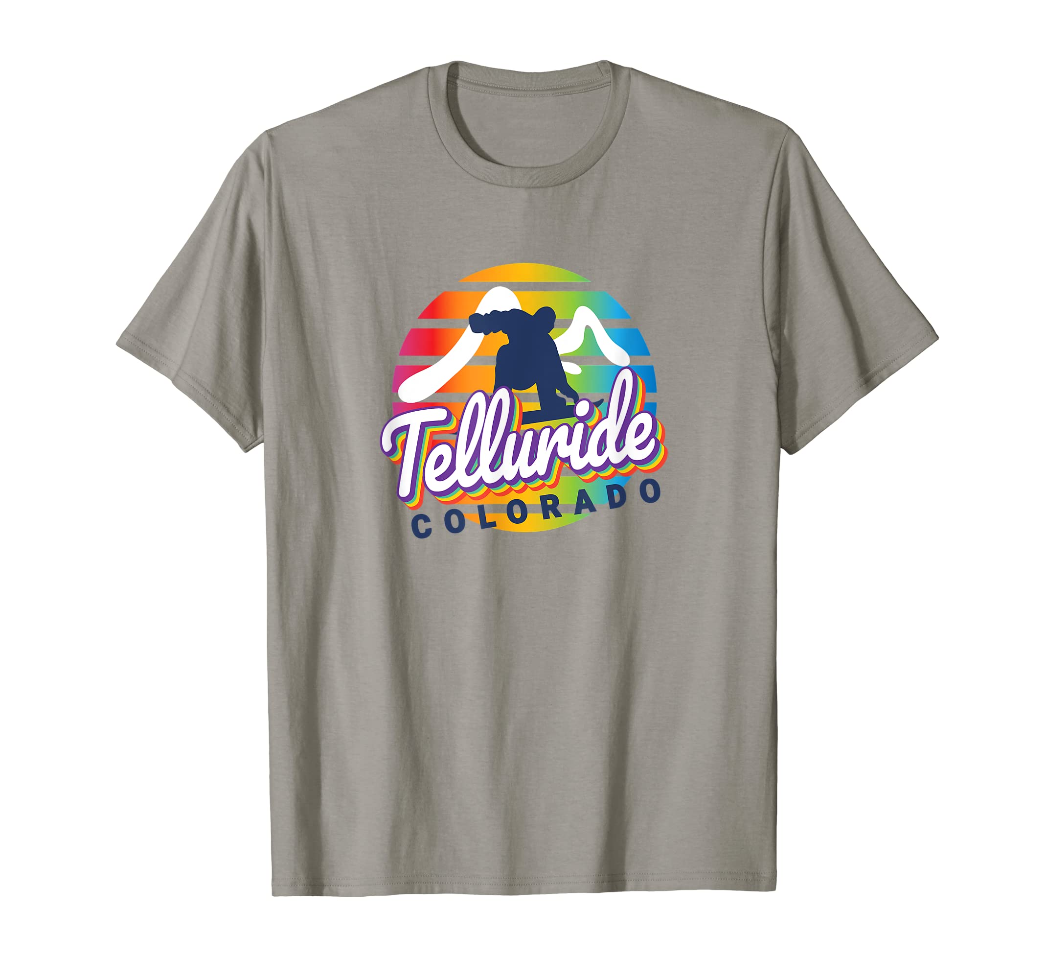 Telluride Snowboarder Geometric Striped T-Shirt - Trendy Graphic Unisex - T-Shirt, Sweatshirt, Hoodie