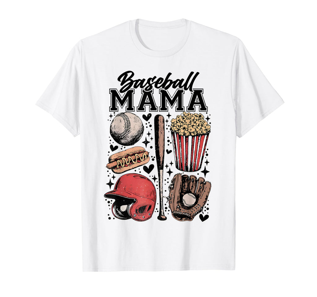 Baseball Mom Shirts Baseball Mama Funny T-Shirt - Trendy Graphic Men Women - T-Shirt, Sweatshirt, Hoodie