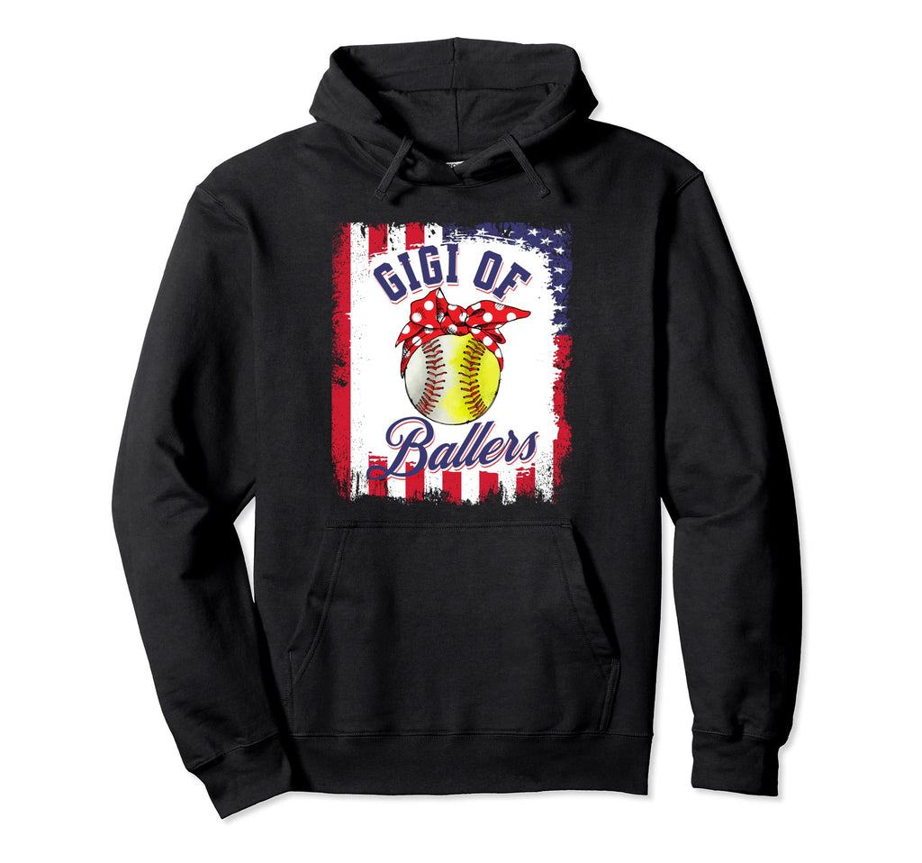 Gigi Ballers Usa Flag Momma And Family Hoodie - Novelty Apparel Men Women - T-Shirt, Sweatshirt, Hoodie