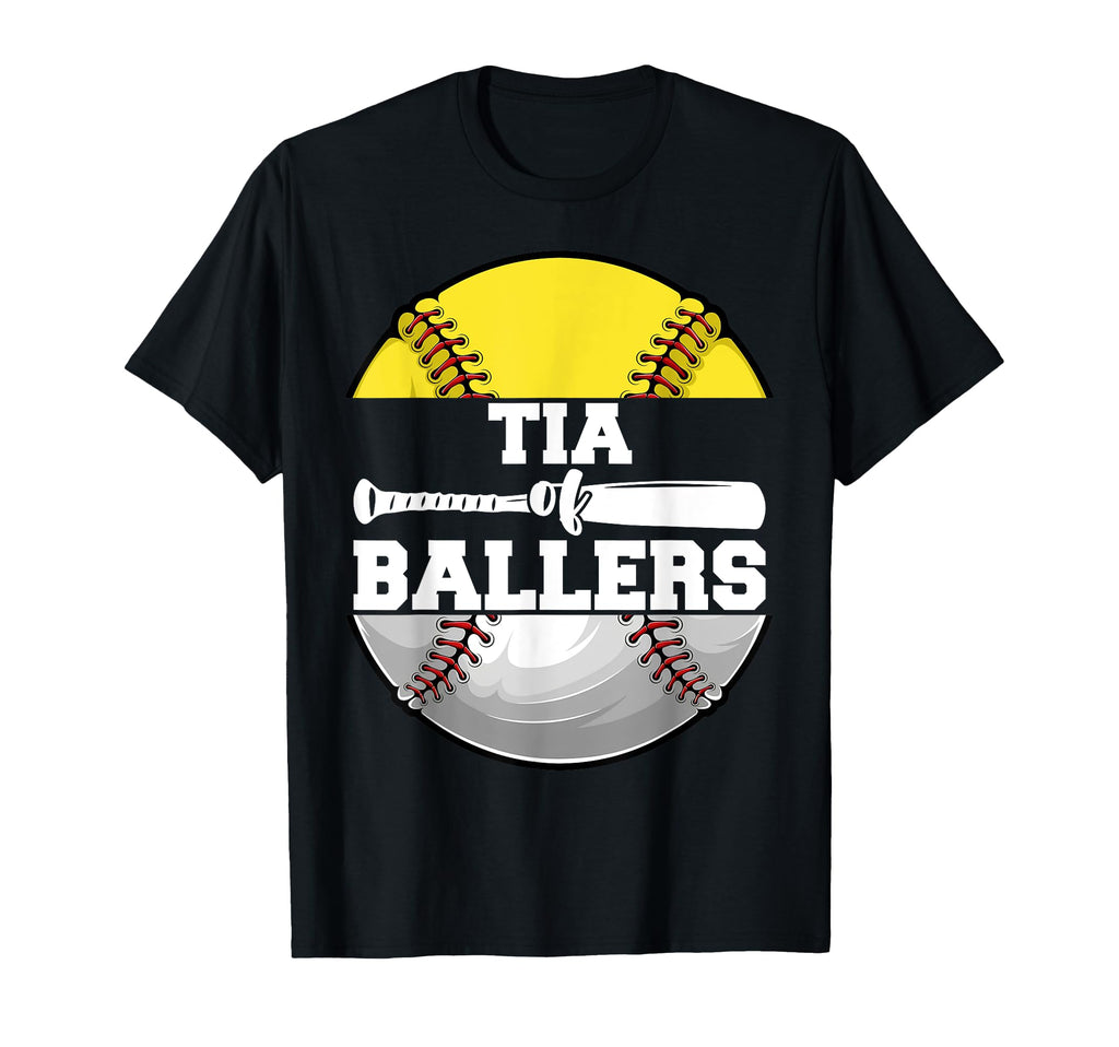 Tia Ballers Funny Softball Baseball T-Shirt - Aesthetic Graphic for Adults - T-Shirt, Sweatshirt, Hoodie