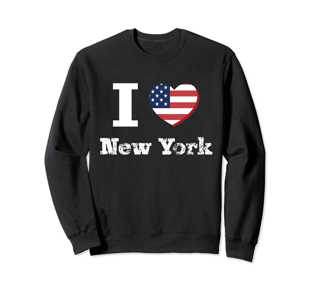 I Heart Love New York Patriotic Sweatshirt - Minimalist Print Men Women - T-Shirt, Sweatshirt, Hoodie