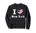 I Heart Love New York Patriotic Sweatshirt - Minimalist Print Men Women - T-Shirt, Sweatshirt, Hoodie
