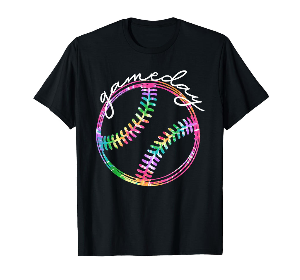 Game Day Baseball Softball Tie Dye Life T-Shirt - Novelty Apparel Unisex - T-Shirt, Sweatshirt, Hoodie
