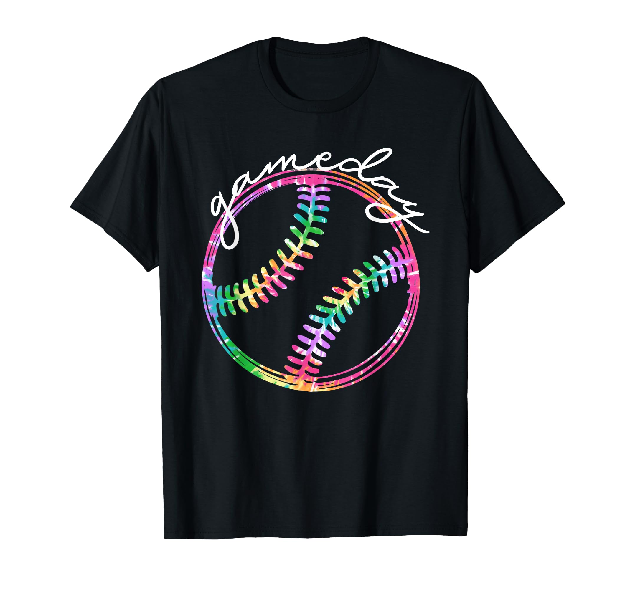 Game Day Baseball Softball Tie Dye Life T-Shirt - Novelty Apparel Unisex - T-Shirt, Sweatshirt, Hoodie