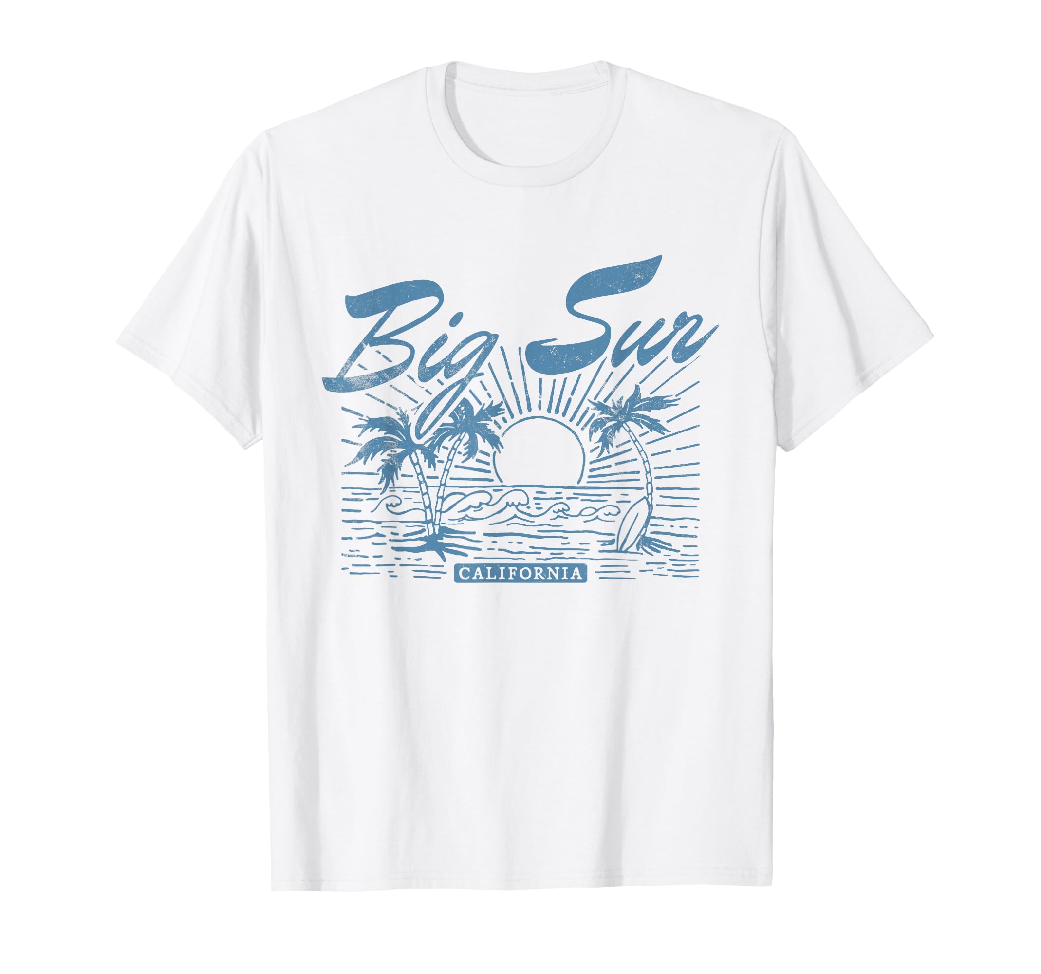 Big Sur California Distressed Beach T-Shirt - Trendy Graphic Men Women - T-Shirt, Sweatshirt, Hoodie