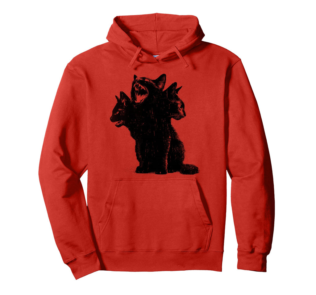 3 Headed Cat Grunge Alt 90S Goth Horror Hoodie - Aesthetic Graphic Unisex - T-Shirt, Sweatshirt, Hoodie