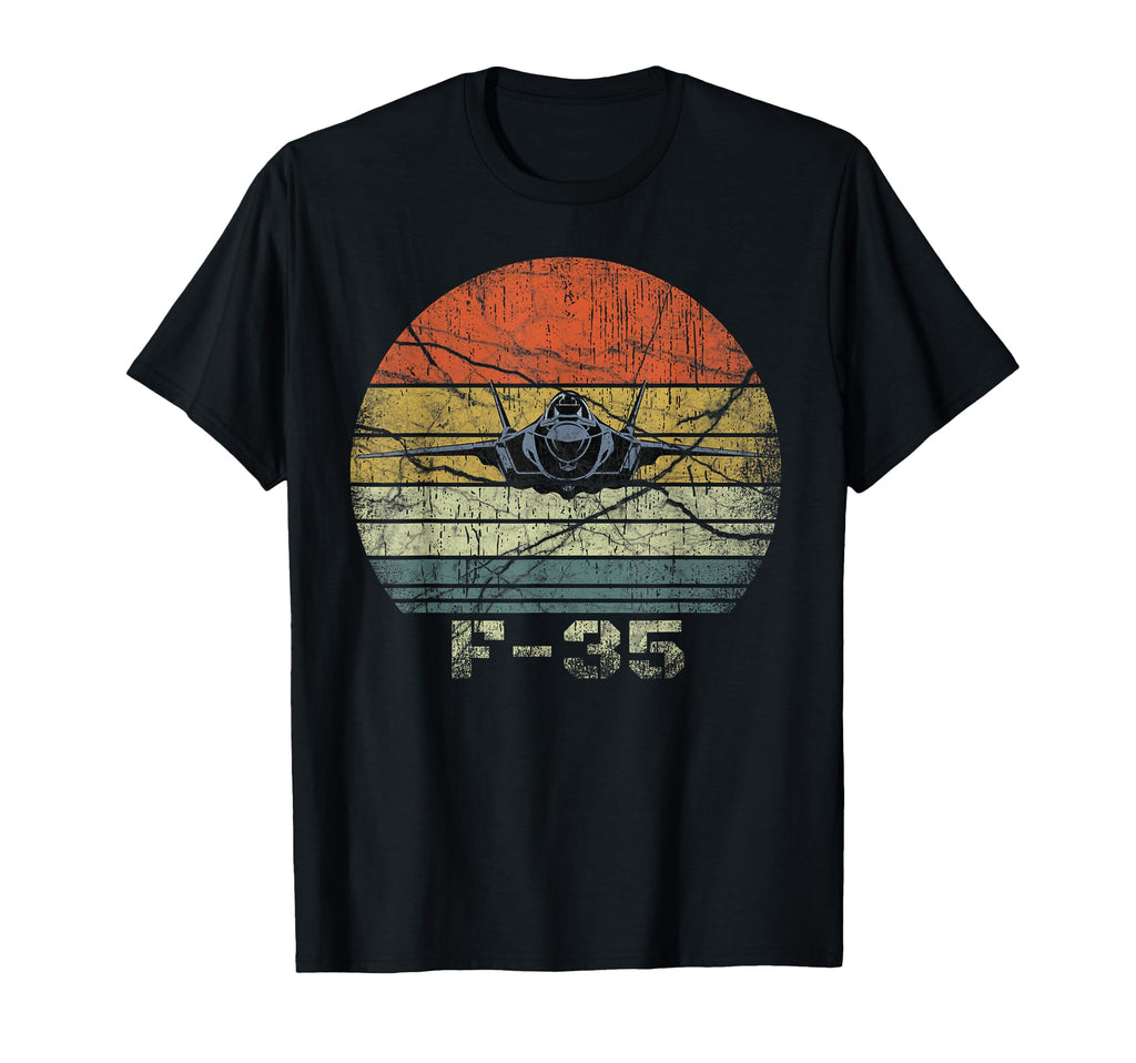 Distressed F 35 Fighter Jet Military T-Shirt - Aesthetic Graphic Unisex - T-Shirt, Sweatshirt, Hoodie