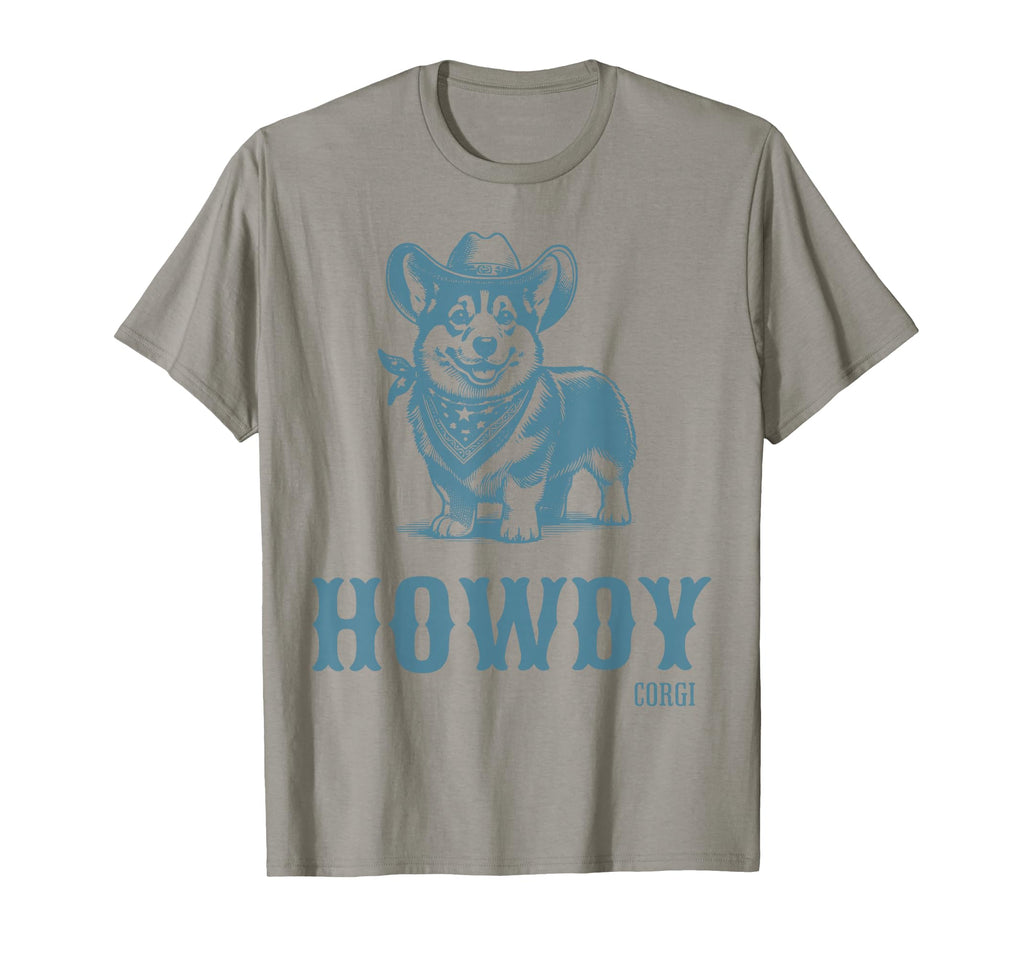 Howdy Corgi Cowboy Western Country T-Shirt - Minimalist Print Unisex - T-Shirt, Sweatshirt, Hoodie