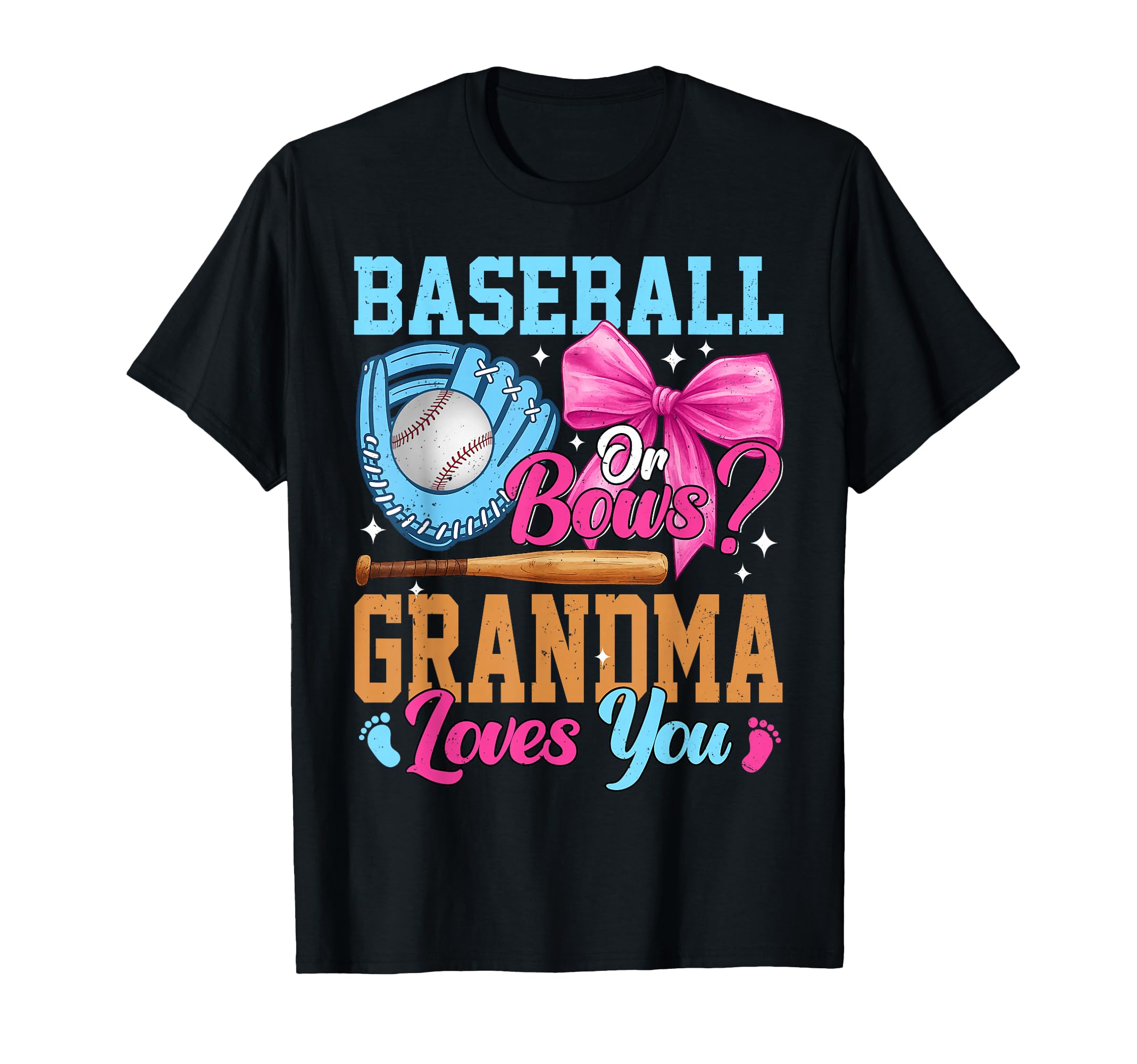 Baseball Or Bows Your Grandma Loves T-Shirt - Minimalist Print for Adults - T-Shirt, Sweatshirt, Hoodie