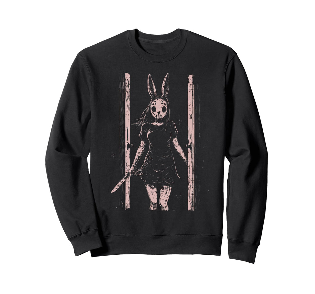 Anime Horror Bunny Aesthetic Soft Sweatshirt - Unique Graphic Unisex - T-Shirt, Sweatshirt, Hoodie
