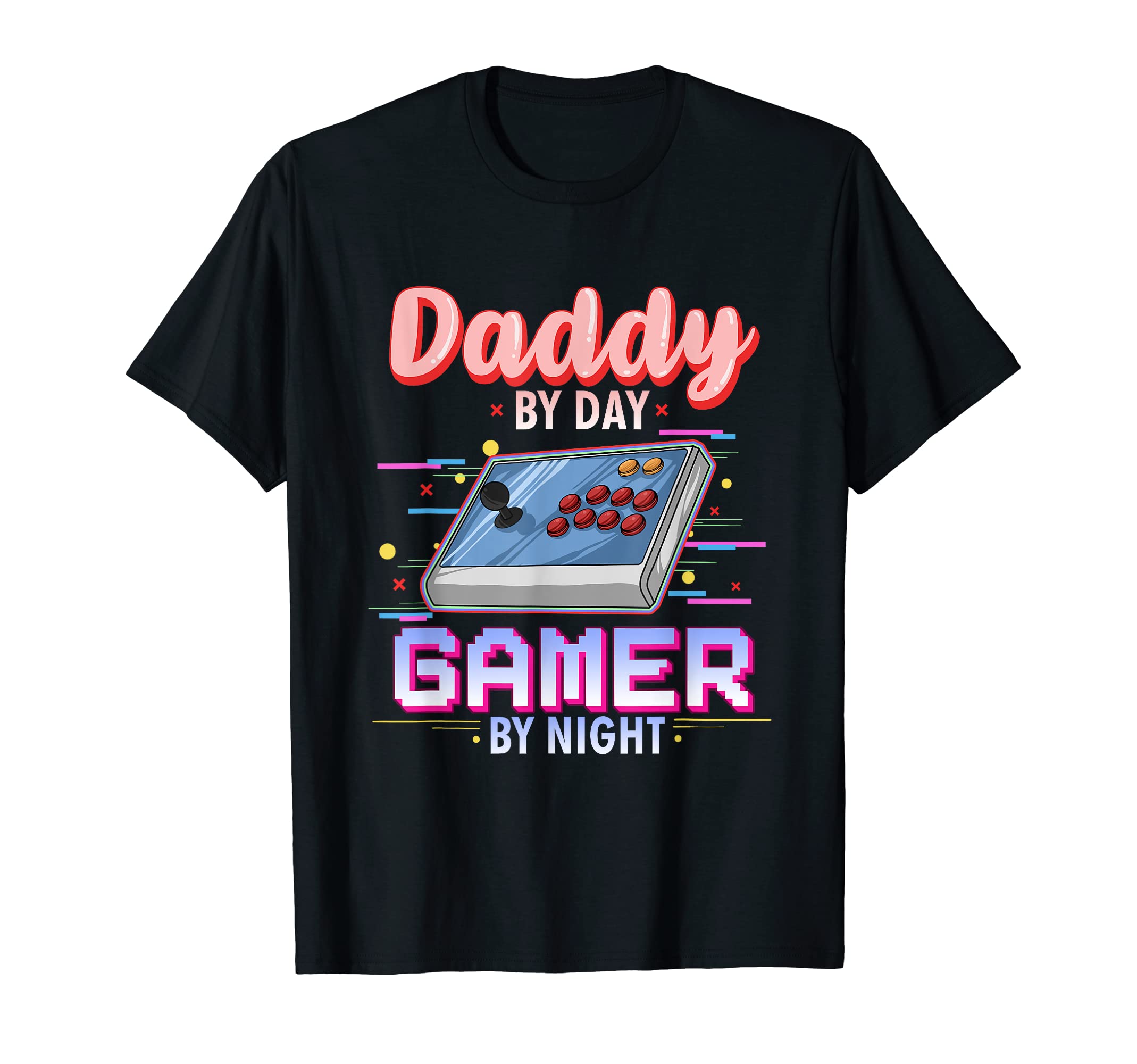 Mens Daddy Day Gamer Night Arcade T-Shirt - Minimalist Print for Adults - T-Shirt, Sweatshirt, Hoodie