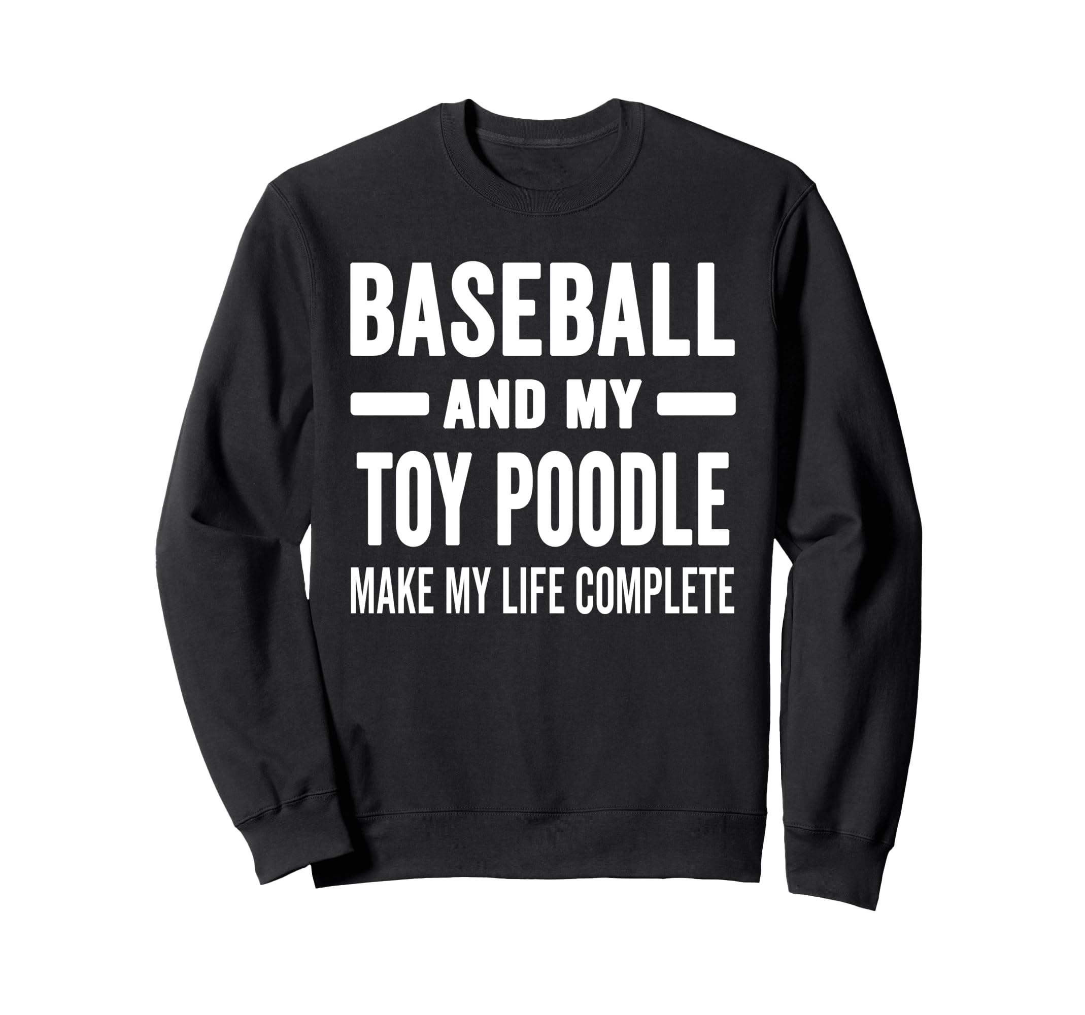 Baseball And My Toy Poodle Mama Sweatshirt - Minimalist Print for Adults - T-Shirt, Sweatshirt, Hoodie