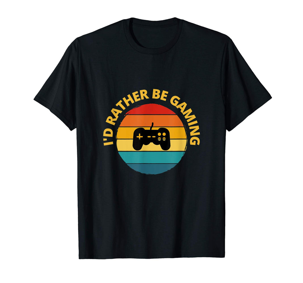 Id Rather Be Gaming Sunset T-Shirt - Unique Graphic Unisex - T-Shirt, Sweatshirt, Hoodie