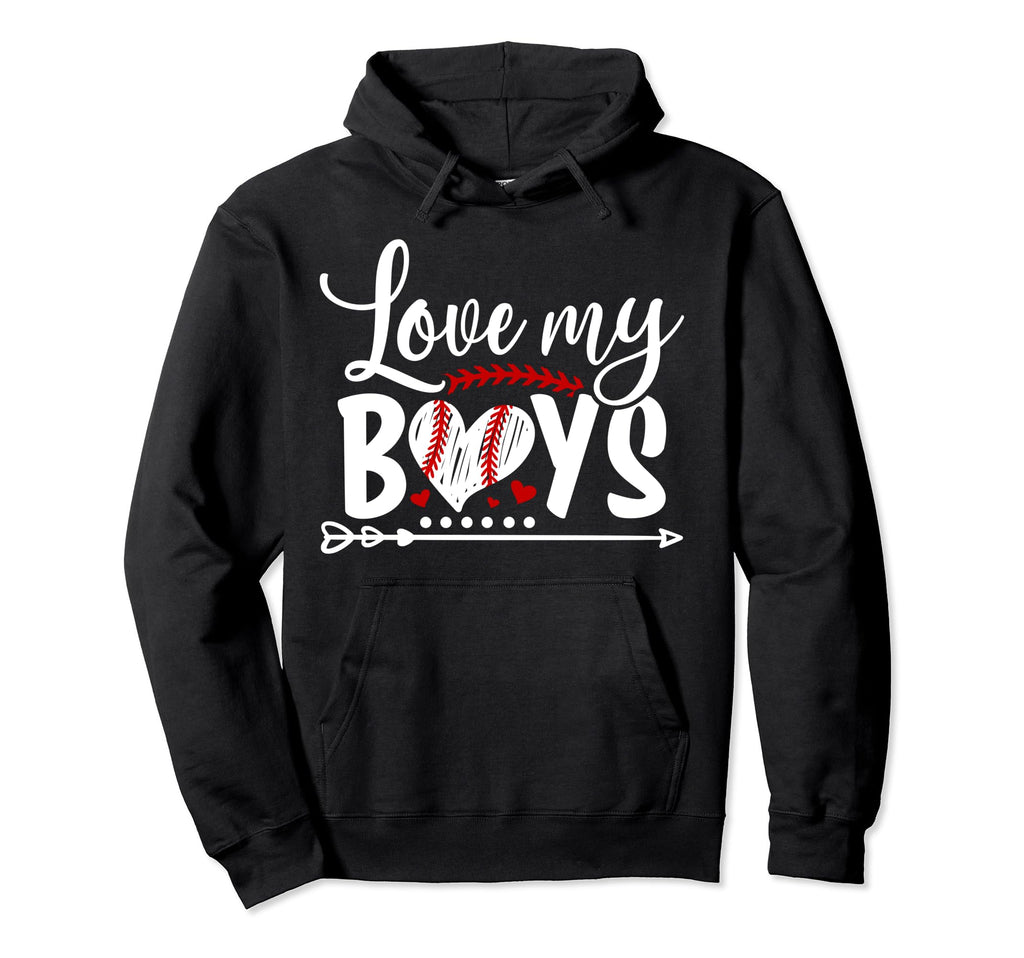 Love My Baseball Mom Baseball Player Hoodie - Custom Art Print Men Women - T-Shirt, Sweatshirt, Hoodie