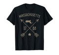 Massachusetts Distressed Home State Map T-Shirt - Unique Graphic Unisex - T-Shirt, Sweatshirt, Hoodie