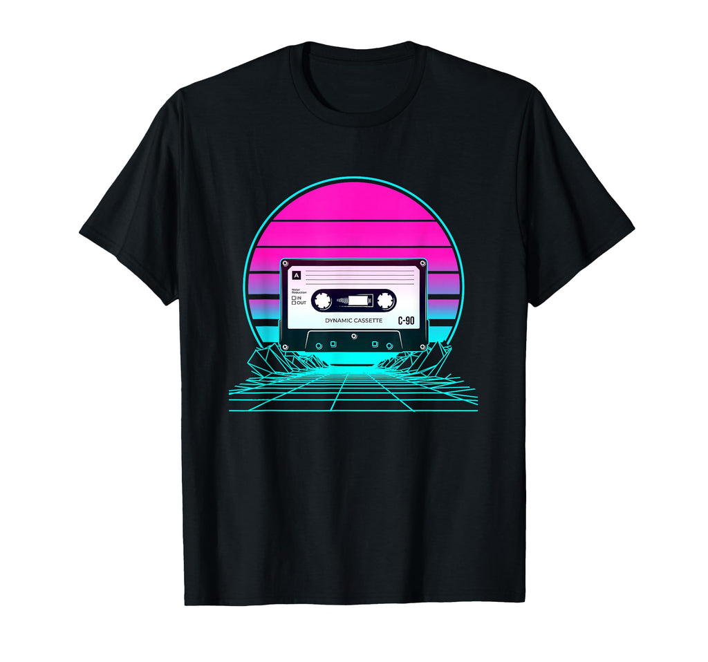 Sunset Cassette Tape T-Shirt - Custom Art Print Men Women - T-Shirt, Sweatshirt, Hoodie